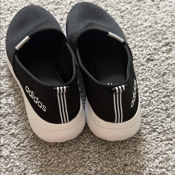 New! Women Adidas Black and White Slip-On  Sneakers - Picture 3 of 5